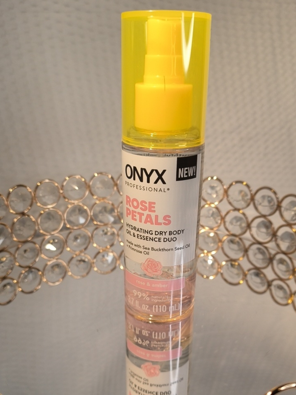 Onyx Rose Petals Hydrating Dry Body Oil & Essence Duo - Yellow
